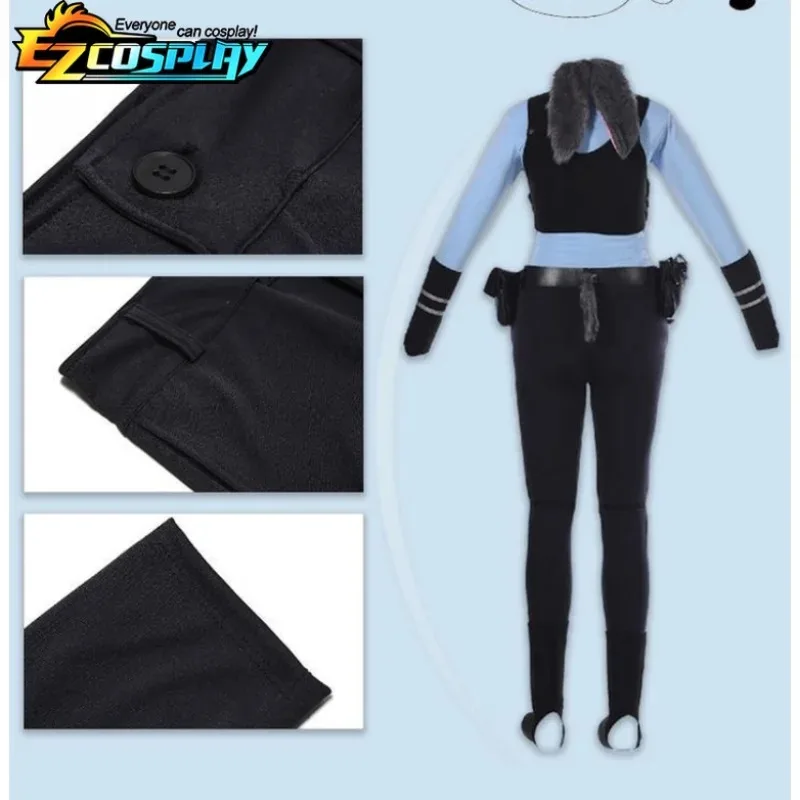 Kochająca rodzina królik policjant film kreskówka Judy Hopps króliczek mundur z torbą przebranie na karnawał dla Ha 2025 nowość