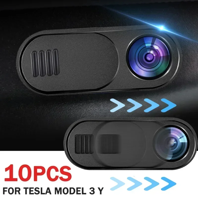 Camera Covers for Tesla Model 3 Y Webcam Slide Blocker Car Interior Privacy Protector Anti-peep Slide Camera Cover for Pc Laptop