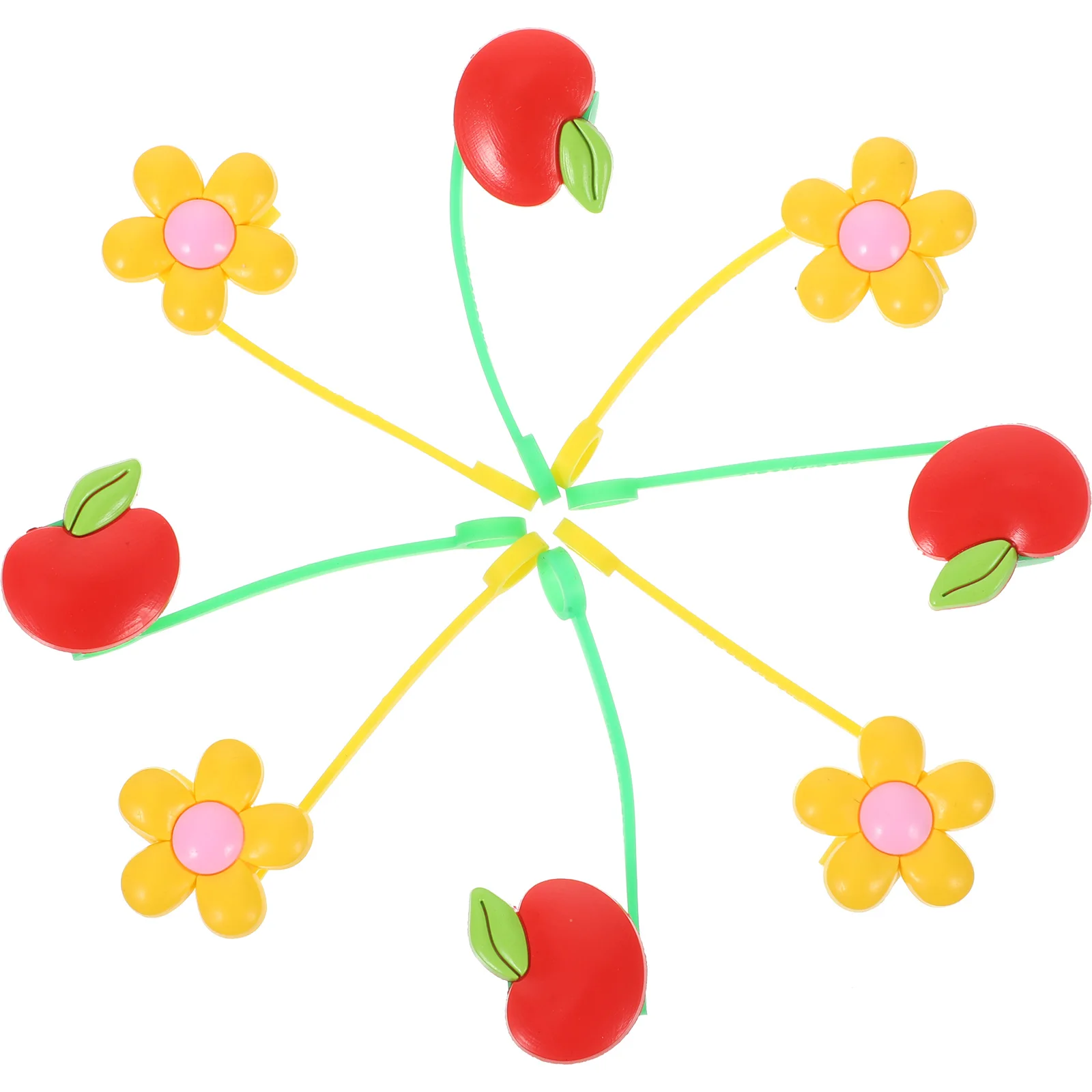 

8 Pcs Straw Covers Plastic Lids Drinking Caps Household Topper PVC Tips Protector Reusable Cartoon Fruit Safe Washable Long Term