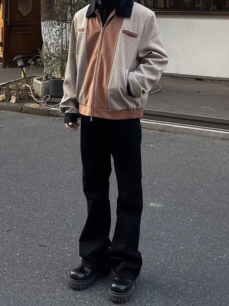 

Parisian Developed Bootcut Straight Leg Bla Waed Faded Jeans American Sle Slimming Jeans Mid-Low Waist Zipper Closure