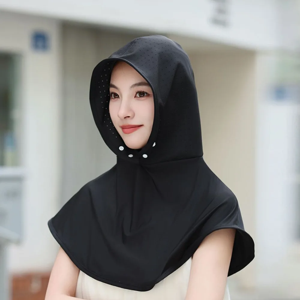 

Fashion Wide Brim Ice Silk Sunscreen Hat UV Anti Sunscreen Mountaineering Hat Neck Protection Visors Cap Women Sun Hat Hiking