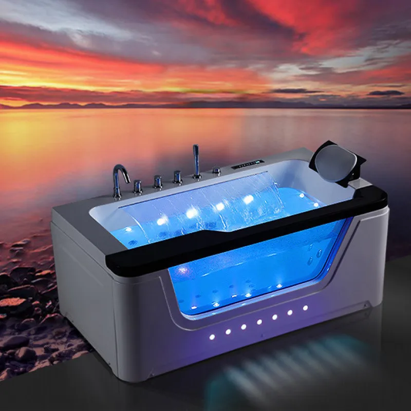 C6m Great Waterfall Surf Jacuzzi Heated Adult Household Bath Acrylic Hotel Villa Large Bath