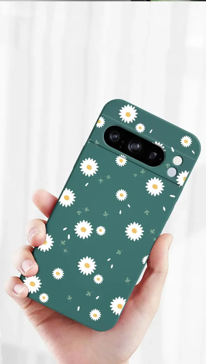 Pixel 8 Pro White Flower Bracelet Silicone Phone Case For Google Pixel 8Pro 8 8A 5 3XL 3A 4 4A 5 7 7A 6 6A 9 9Pro 9ProXL Cover