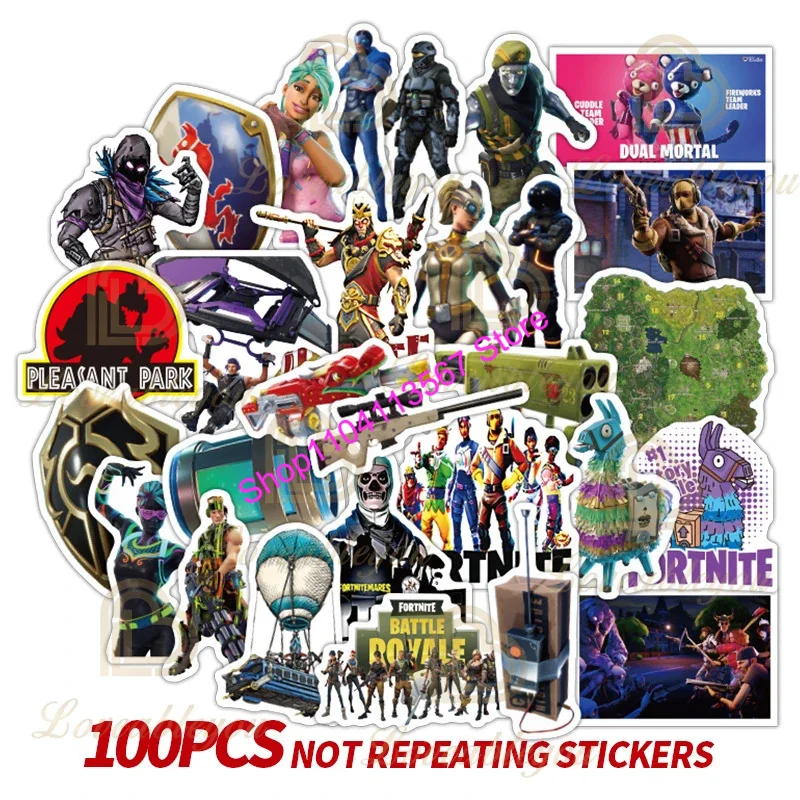 10/30/50/100 قطعة لعبة Fortnite ملصق PVC الرسوم المتحركة الديكور معركة رويال DIY بها بنفسك الهاتف الأمتعة الثلاجة ملصقات Kawaii الاطفال اللعب