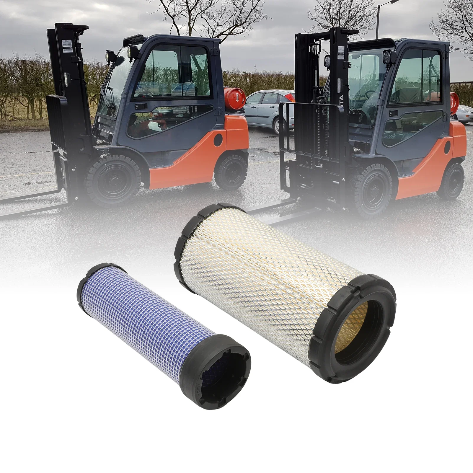 Outer Inner Air Filter Kit For Toyota Forklift 4Y Engine Replace RS3940 AF25648 17743U223071 42806 P610905 83347