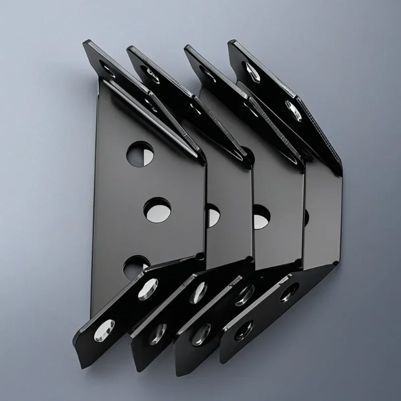Black multifunctional corner bracket fastener furniture corner connector, fixed furniture, suitable for tables, chairs, cabinets