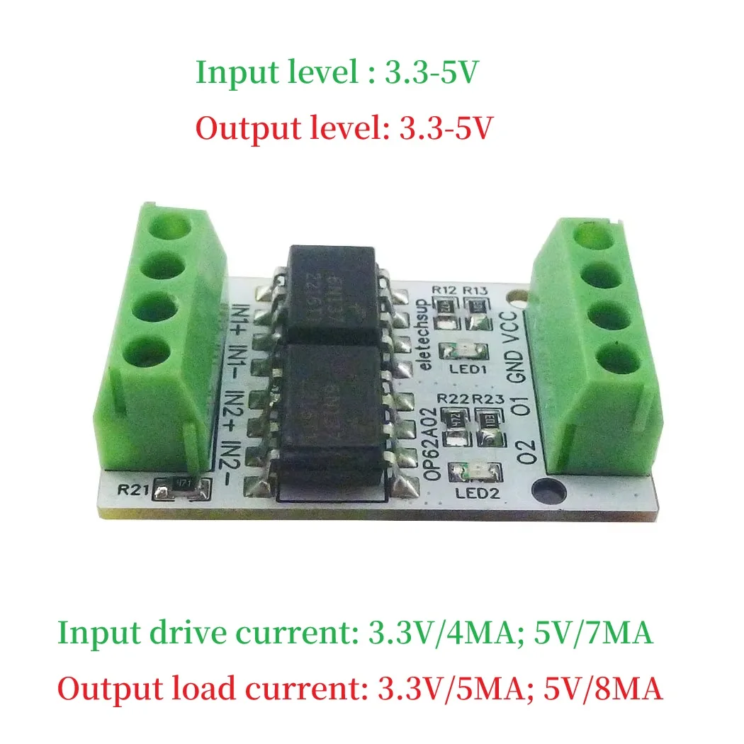modulo-de-isolamento-de-optoacoplador-de-2-canais-de-alta-frequencia-10mbps-5000v-33v-5v-conversor-de-nivel-pwm-para-arduino-esp32-stm32