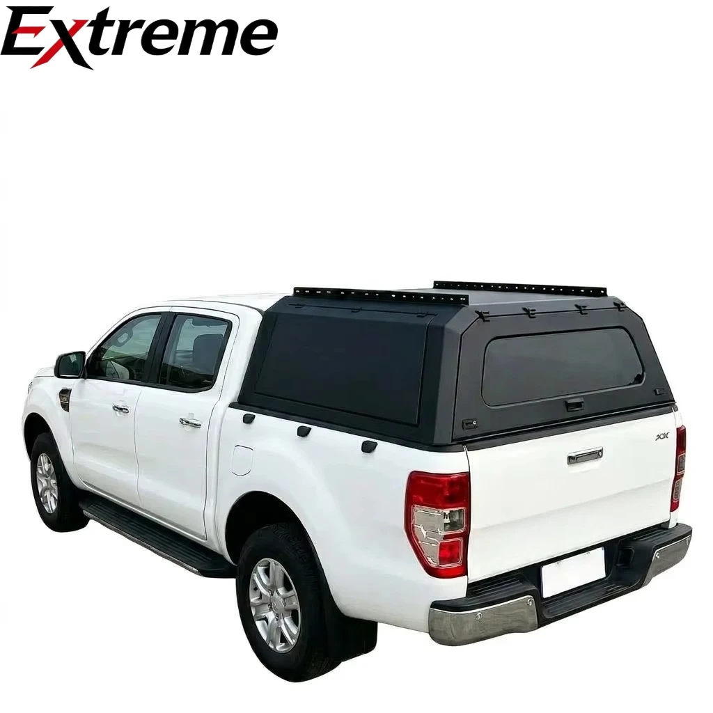 Aluminum Alloy Canopy Truck Topper Pickup Truck Bed Hard Top Camper Canopy  Wth Slide Window for Pickup 5.0ft-5.4ft Bed Cover