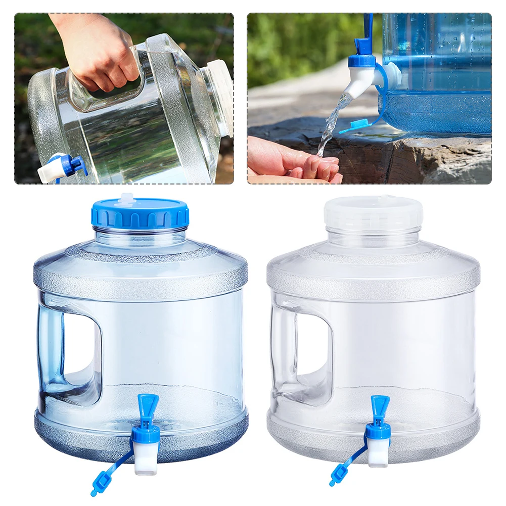 7.5L Portable Water Container Multifunction Outdoor Water Tank Leakproof Drinking Water Bucket Large Capacity for Camping Picnic