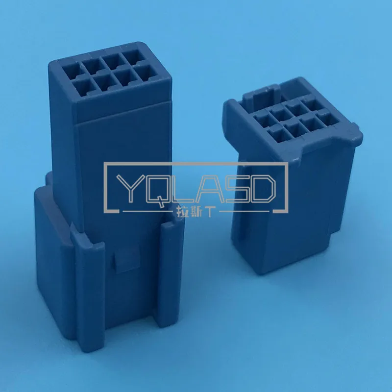 1 Set 8 Way Blue Auto Unsealed Socket AC Assembly Car Male Female Plastic Housing Cable Connector Connector 6098-6522