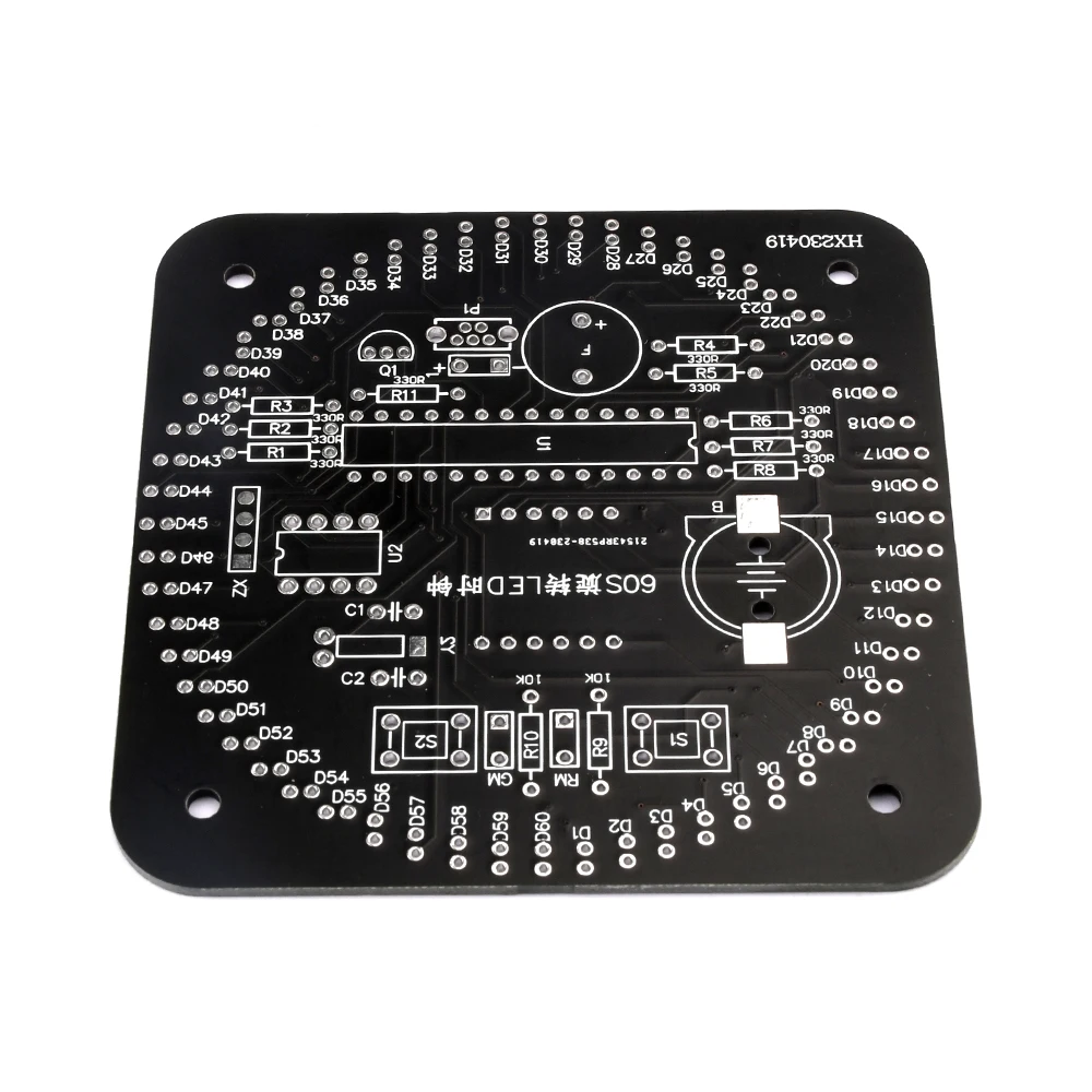 Imagem -03 - Diy Eletrônico Kits Relógio Digital Luz Controle de Rotação Digital Led Temperatura e Tempo Display Tool Conjunto para Solda Prática