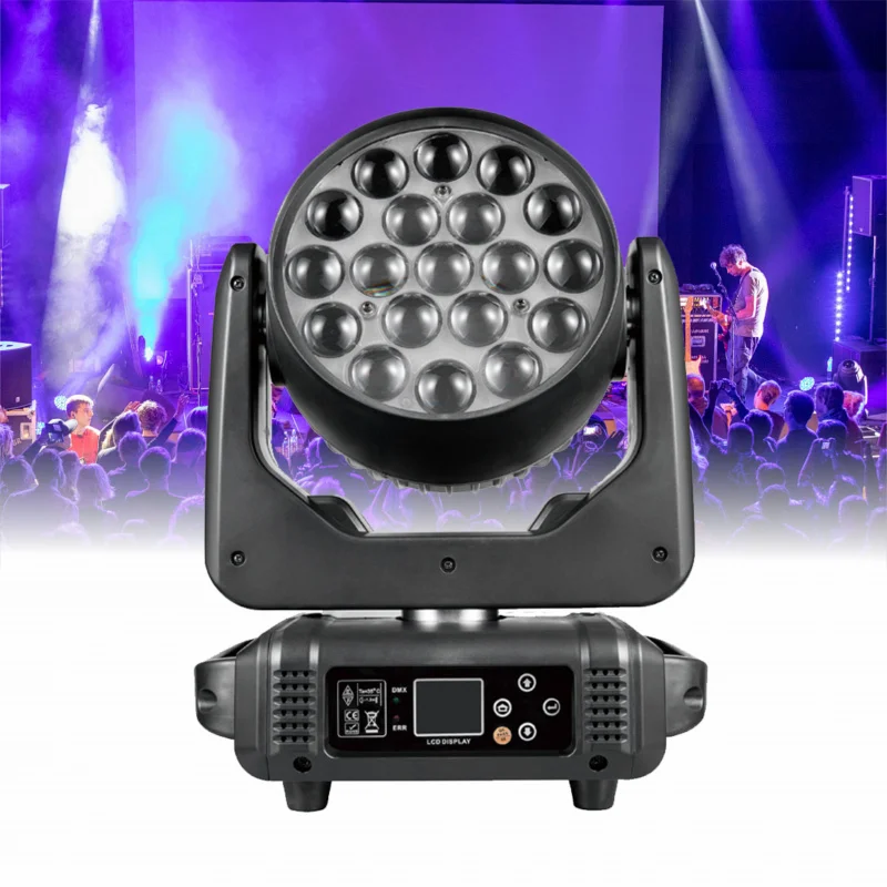 

Заводская цена, 360 Вт, 19x15 Вт RGBW 4-в-1 LED вращающаяся голова-прожектор с зумом, DMX512, звуковое управление, алюминиевый корпус, для баров, клубов, дискотек, сценического освещения