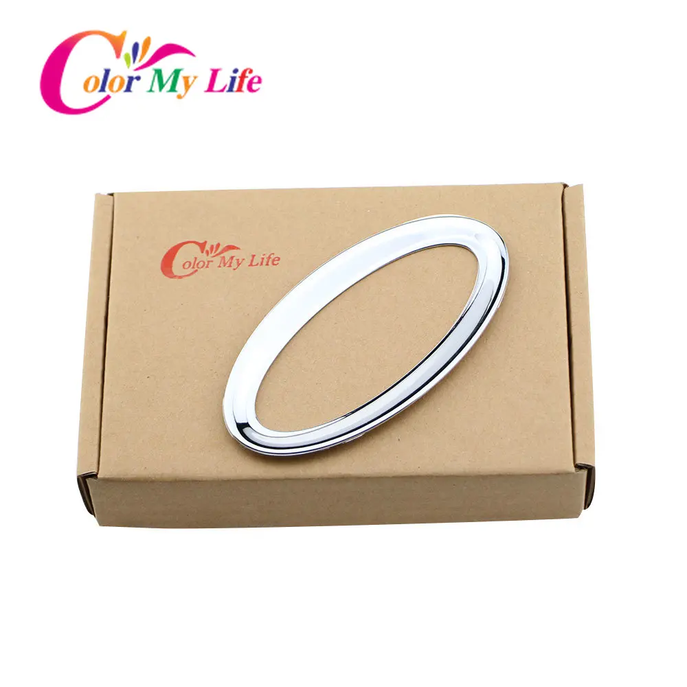 Color My Life ABS Chrome Steering Wheel Circle Cover Sticker for Ford New Focus 3 Kuga Escape 2012 2013 - 2016 Accessories