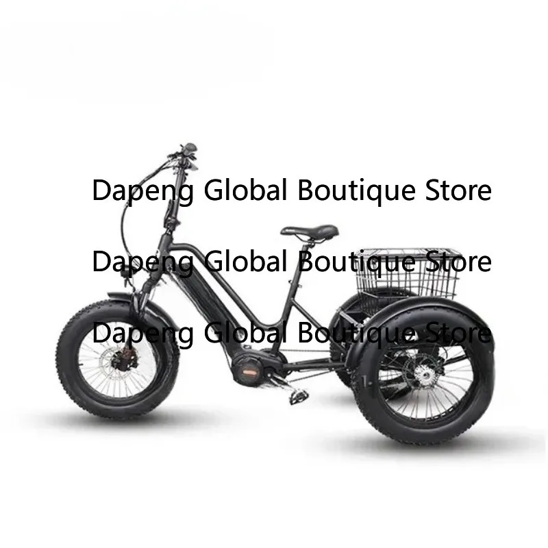 

N2-M Mid Motor Trike 20inch 4.0 tire 1000W Bafang M620 Mid Motor Electric tricycle with RST fork with an extra battery