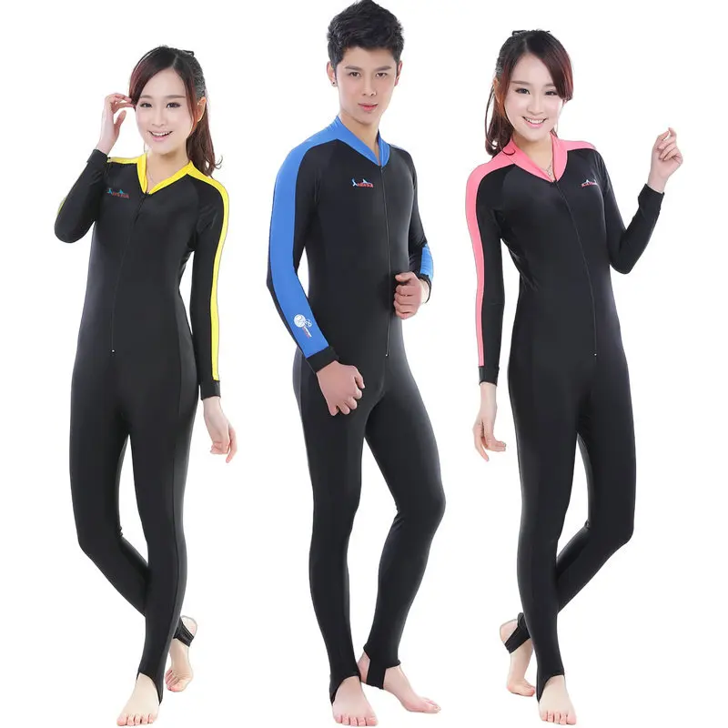 Men Women One Piece Lycra Snorkeling Suit Rashguard Full Body Diving Spearfishing Suit Dive Skins Jump Suit Wetsuit Swimwear