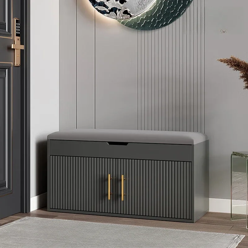 German household rack, small cabinet can be sat at the door, shoe changing stool entrance stool household