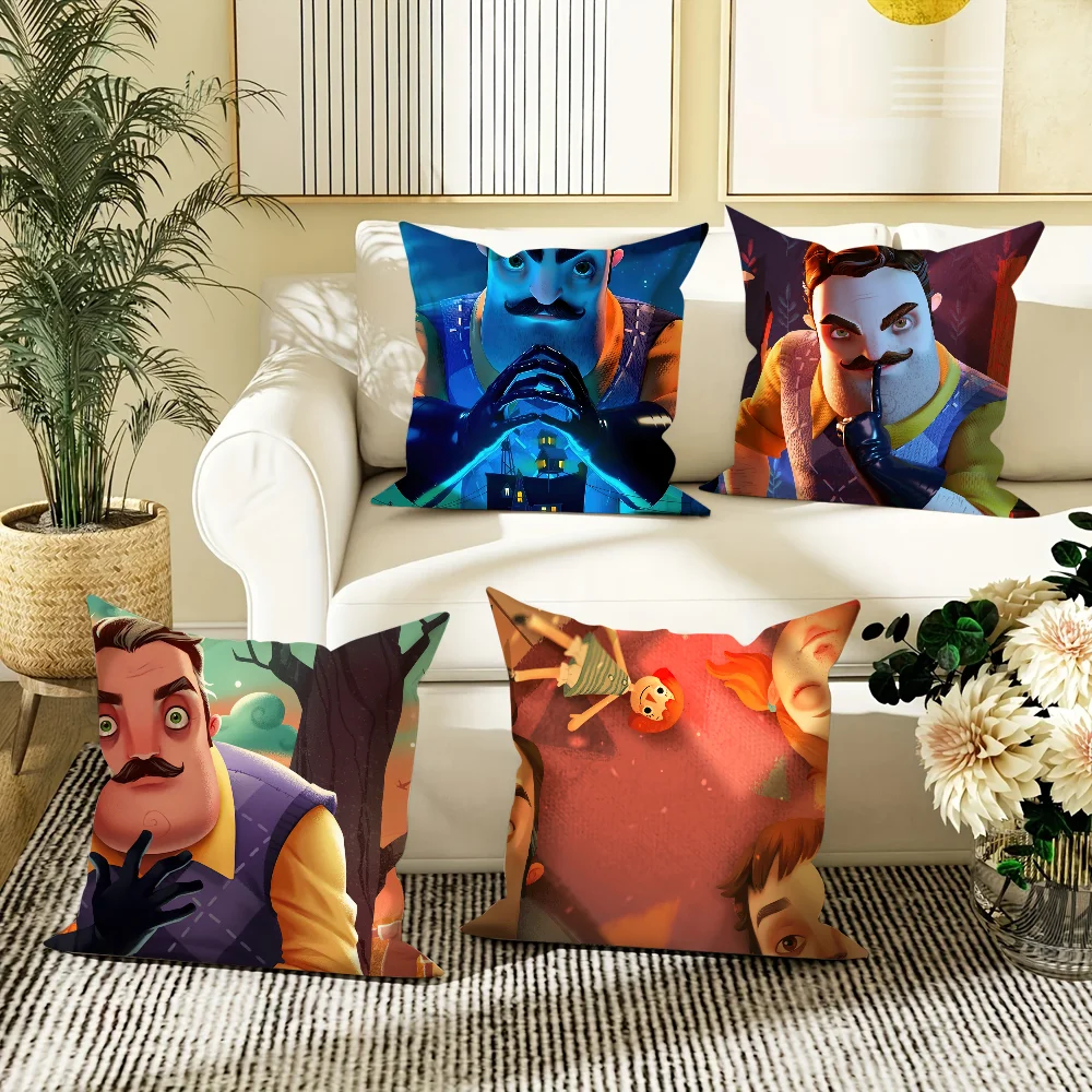 غطاء وسادة Game Hello N-Neighbor 2 مربع للأريكة مع وسادة مريحة مناسبة للغرفة #2