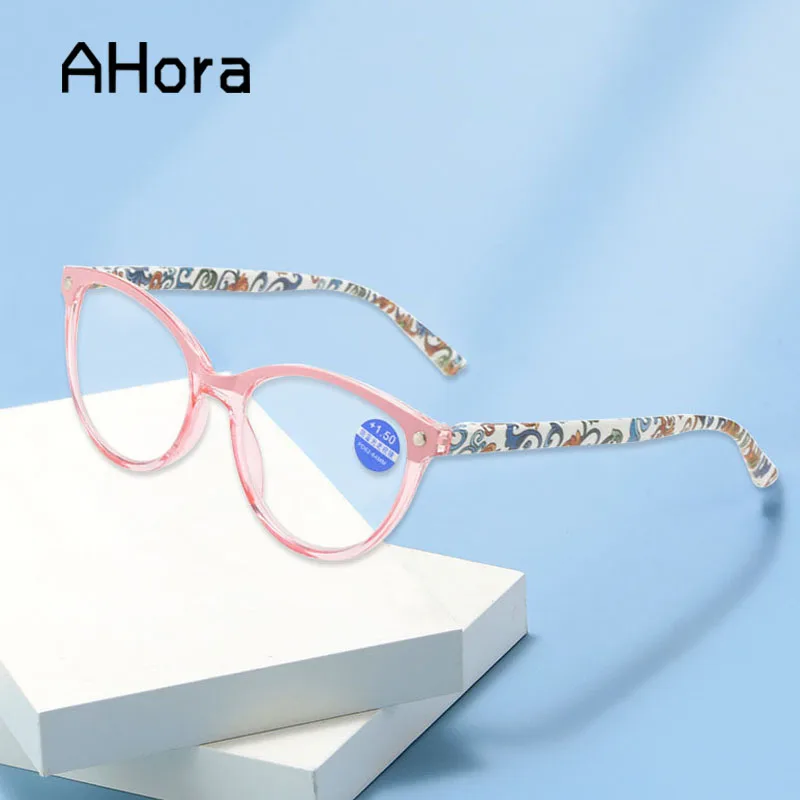 

Ahora Candy Color Computer Reading Glasses Women Men Anti Blue Light Round Optical Eyeglasses For Presbyopia Unisex Goggle