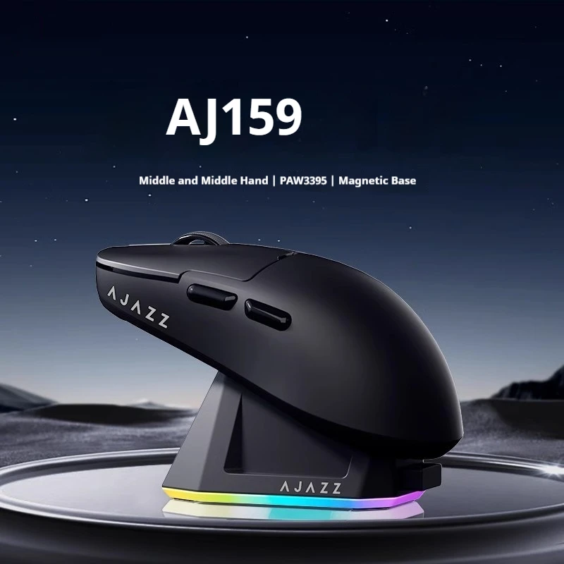 YOAINGO AJ159 Apex Esports Gaming Mouse PAW3395Wireless Three Modes Lightweight Mouse Charging Base Support Ergonomics Christmas