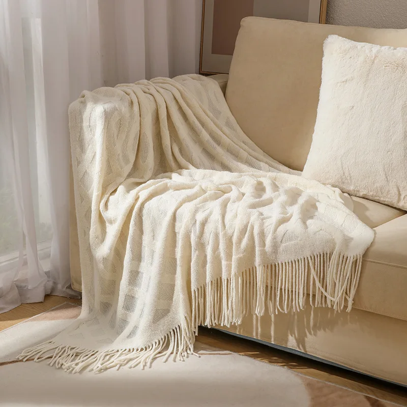 

Summer Sofa Cover Blankets Thin Blanket Knitted Blanket Office Nap Blankets Air Conditioning Blanket