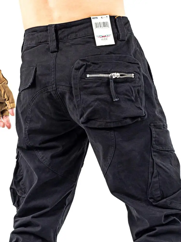

Yezoe Military een, рабочая одежда, брюки, мужские свободные прямые повседневные брюки с несколькими карманами, осень-зима, молодежные активные брюки