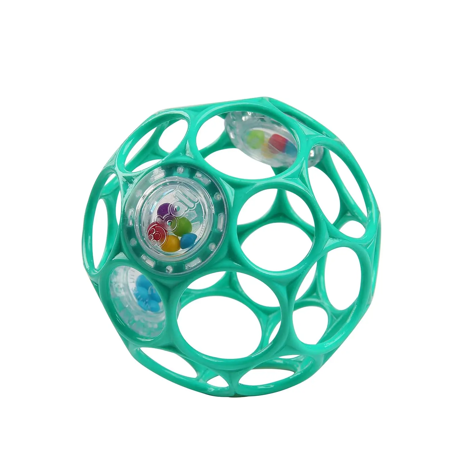 

Easy-Grasp Rattle Toy for Newborns, BPA-Free, 4 Inches, Teal