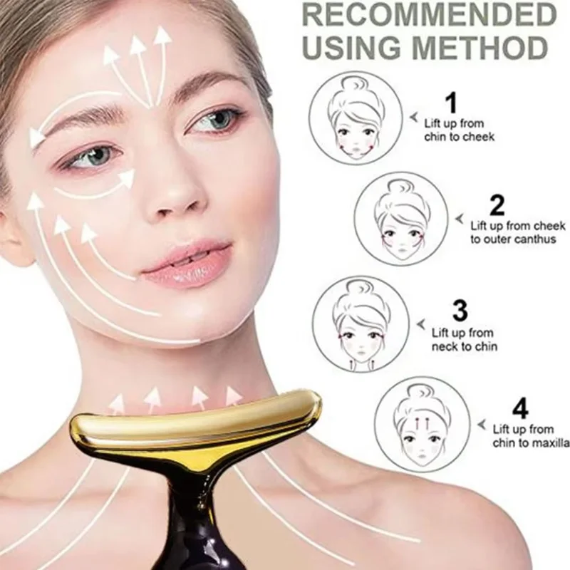 

3 In 1 Face Massager Neck Facial Eye Massage V-line Face Lifting Massager Anti Aging Wrinkle Removal Skin Beauty Device For Home