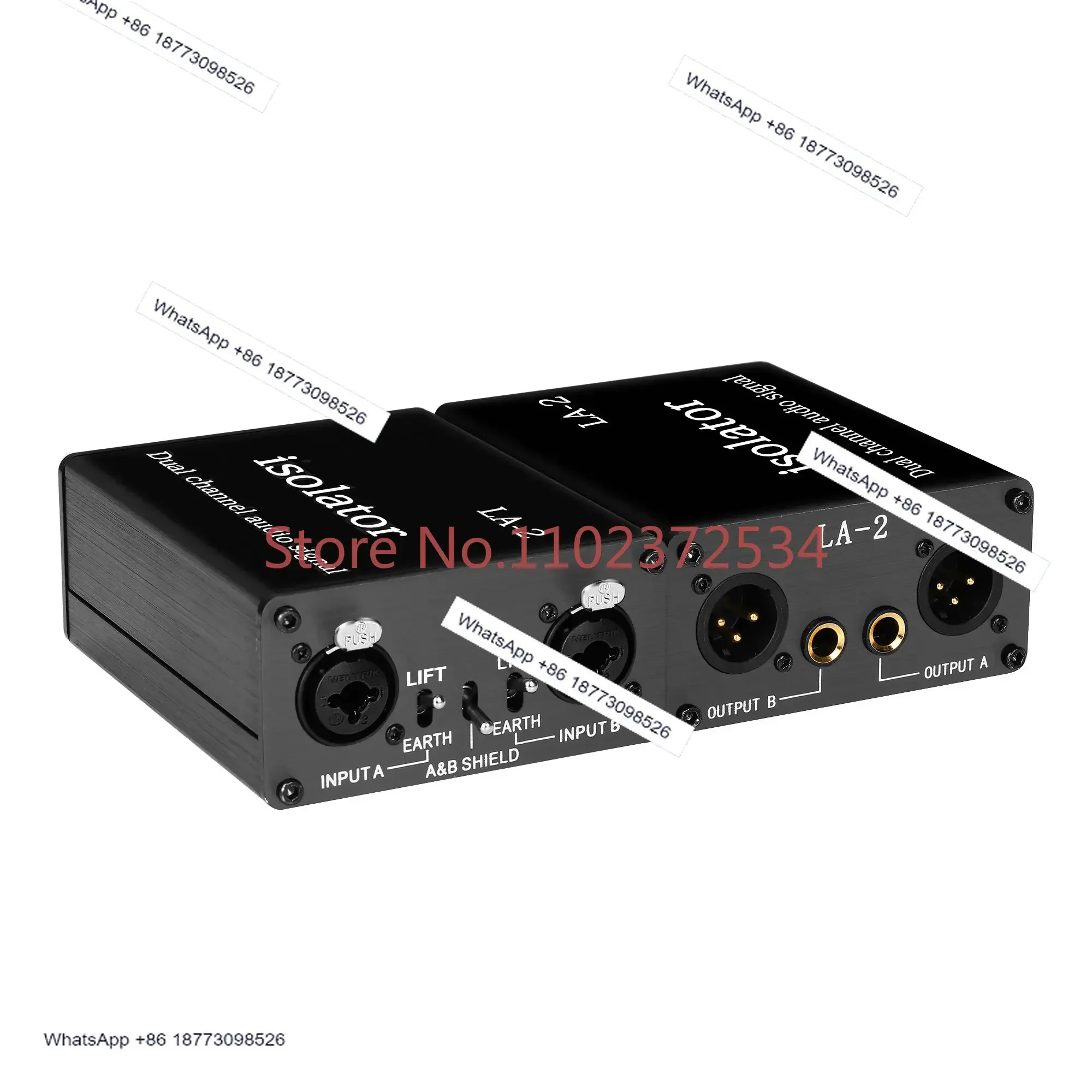 6.35 Audio isolator common ground elimination microphone audio current acoustic noise anti-interference  protection