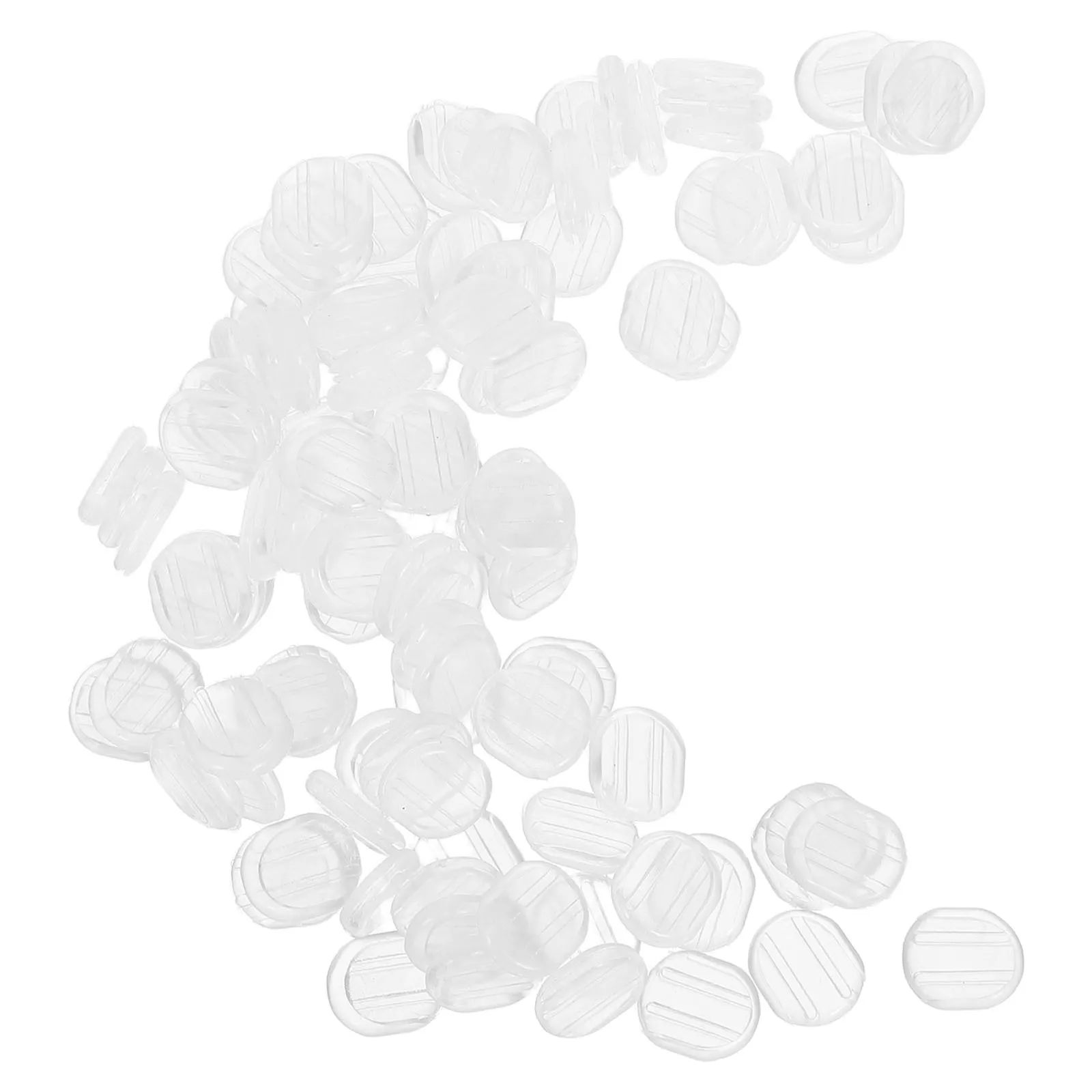 

100pcs Earring Replacement Clear Transparent Cushions Non Slip Comfortable Clip On Ear Clip Accessories For Studs Daily Sports