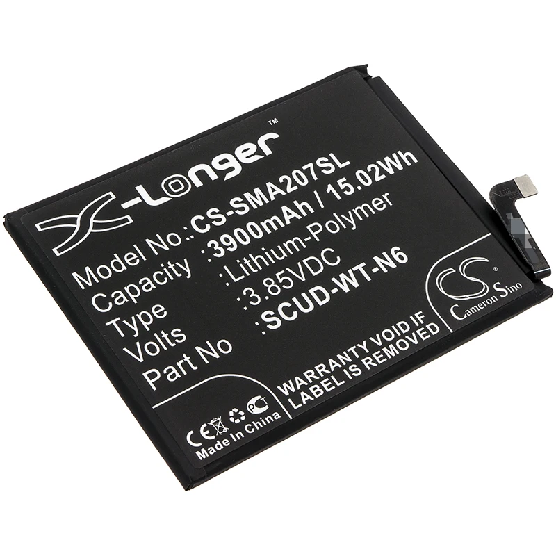 CS Replacement Battery for Samsung Galaxy A20s,SM-A2070,Galaxy A20s 2019,Galaxy A20s 2019 Dua PN:SCUD-WT-N6 3900mAh / 15.02Wh