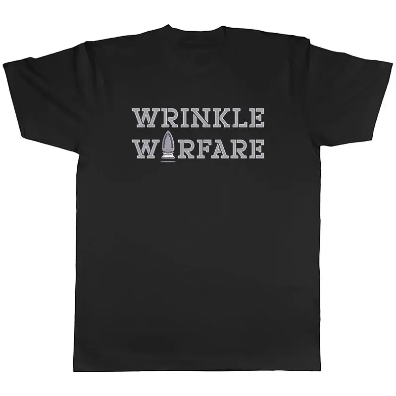 Funny Ironing Mens TShirt Wrinkle Warfare Iron Press Tee Gift