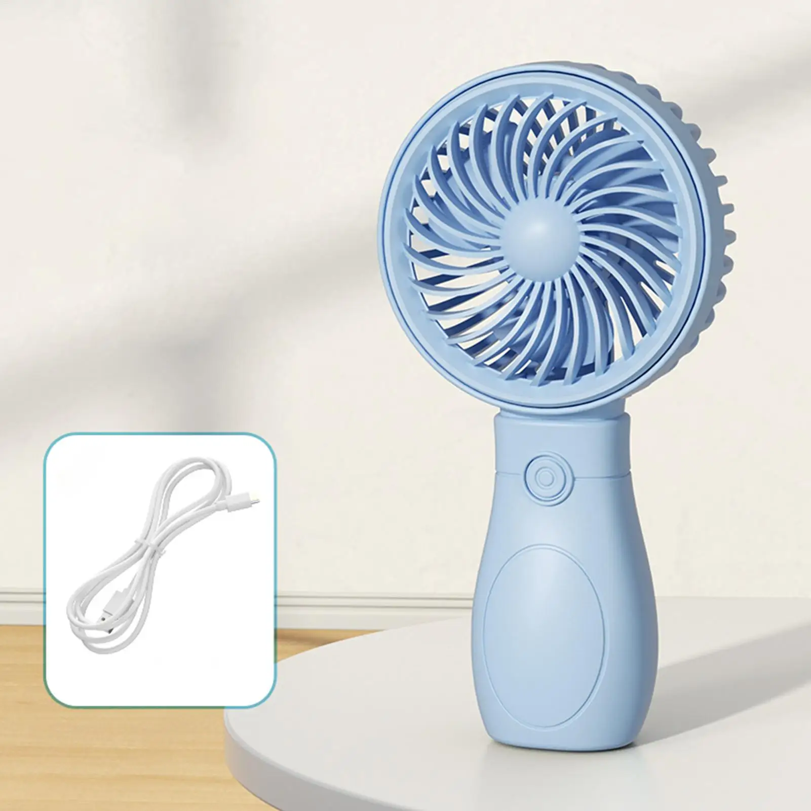 Mini Fan Handheld Low Noise 3 Speed Adjustable Cooler Portable Small Desk Fan for Home Office School Travel Indoor Outdoor