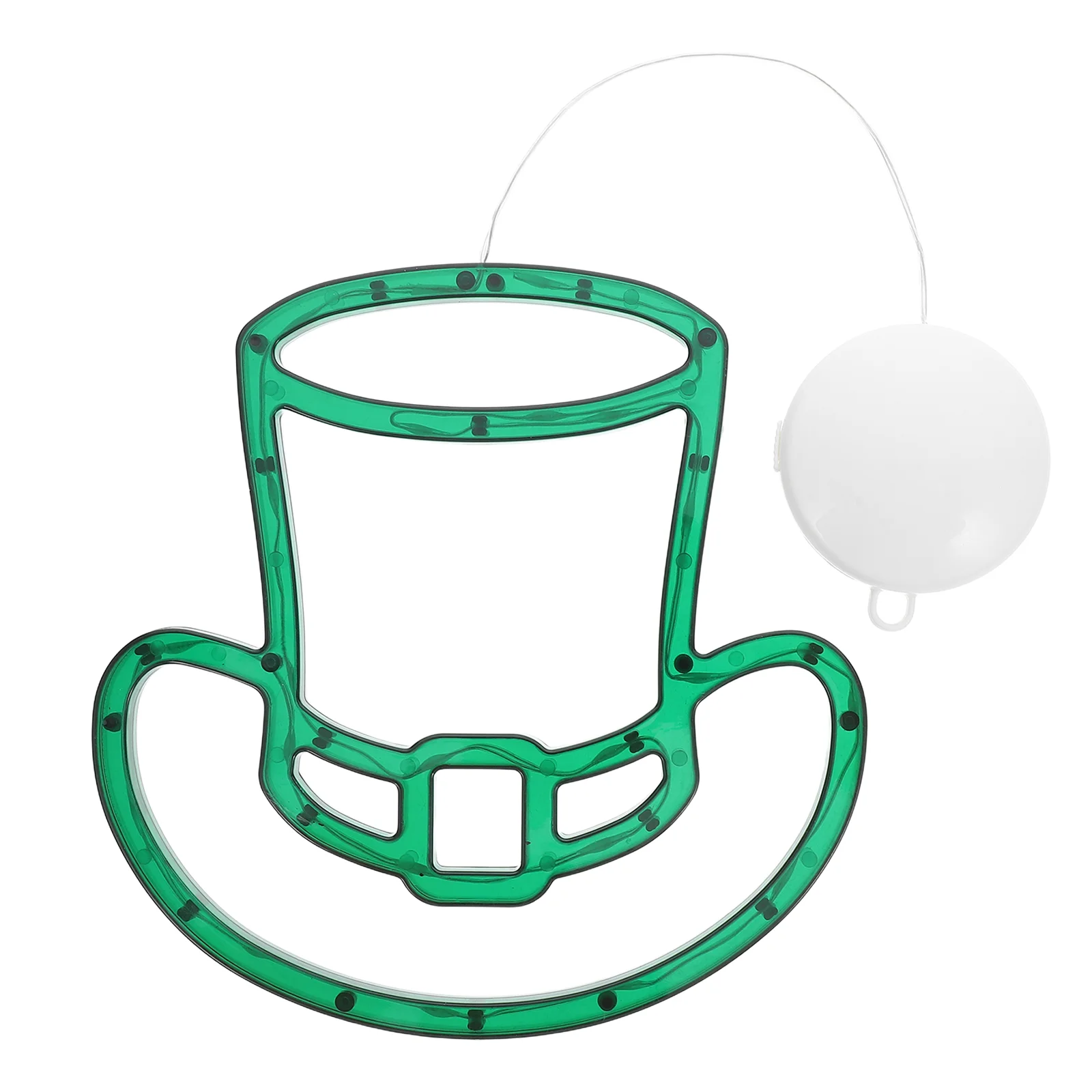 

St Patrick'S Day Shamrock Window Lights With Hanger LED Green Shamrock Wall Decoration for Irish Party Favors
