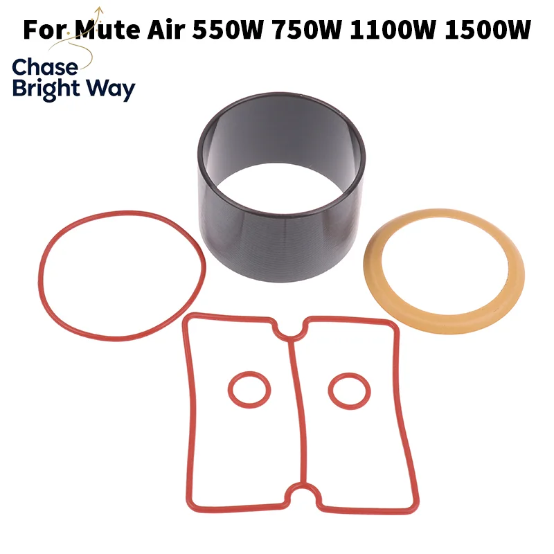 1Set Vacuum Pump Oil-Free Mute Air Compressor Cylinder Sleeve Piston Cylinder Ring Kit For Mute Air 550W 750W 1100W 1500W