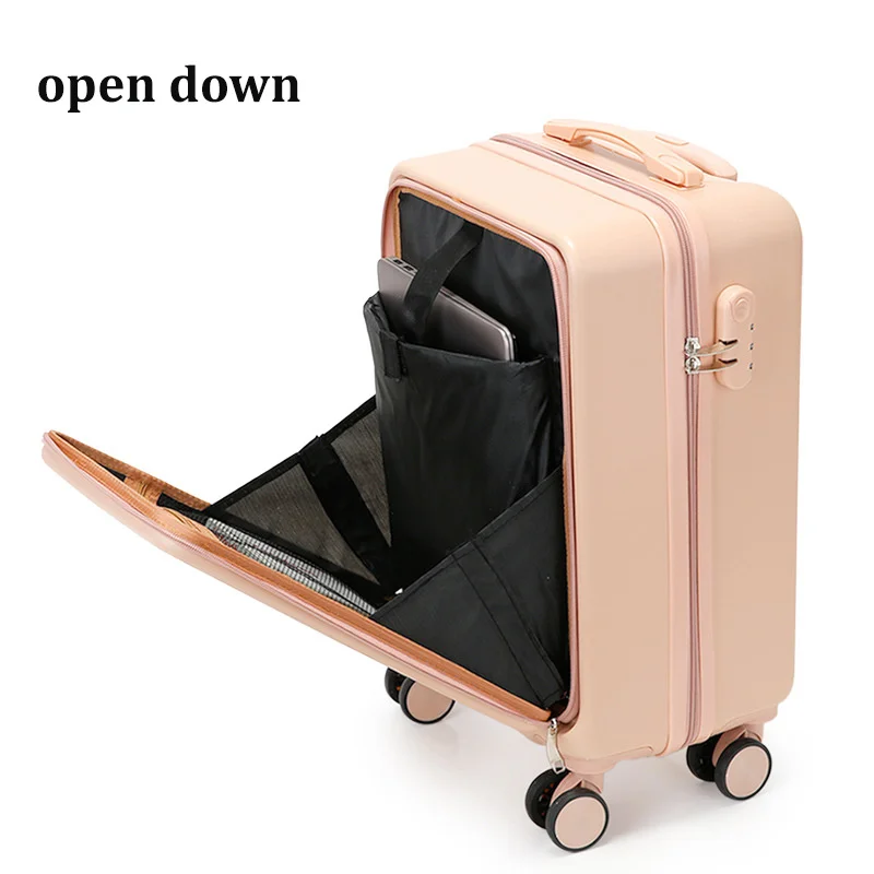 Mulher Viagem Spinner Bagagem, Mala de rolamento, Trolley Fashion Case, Business Boarding Box, Carry On, Menina, 20 22 24 26 Polegada