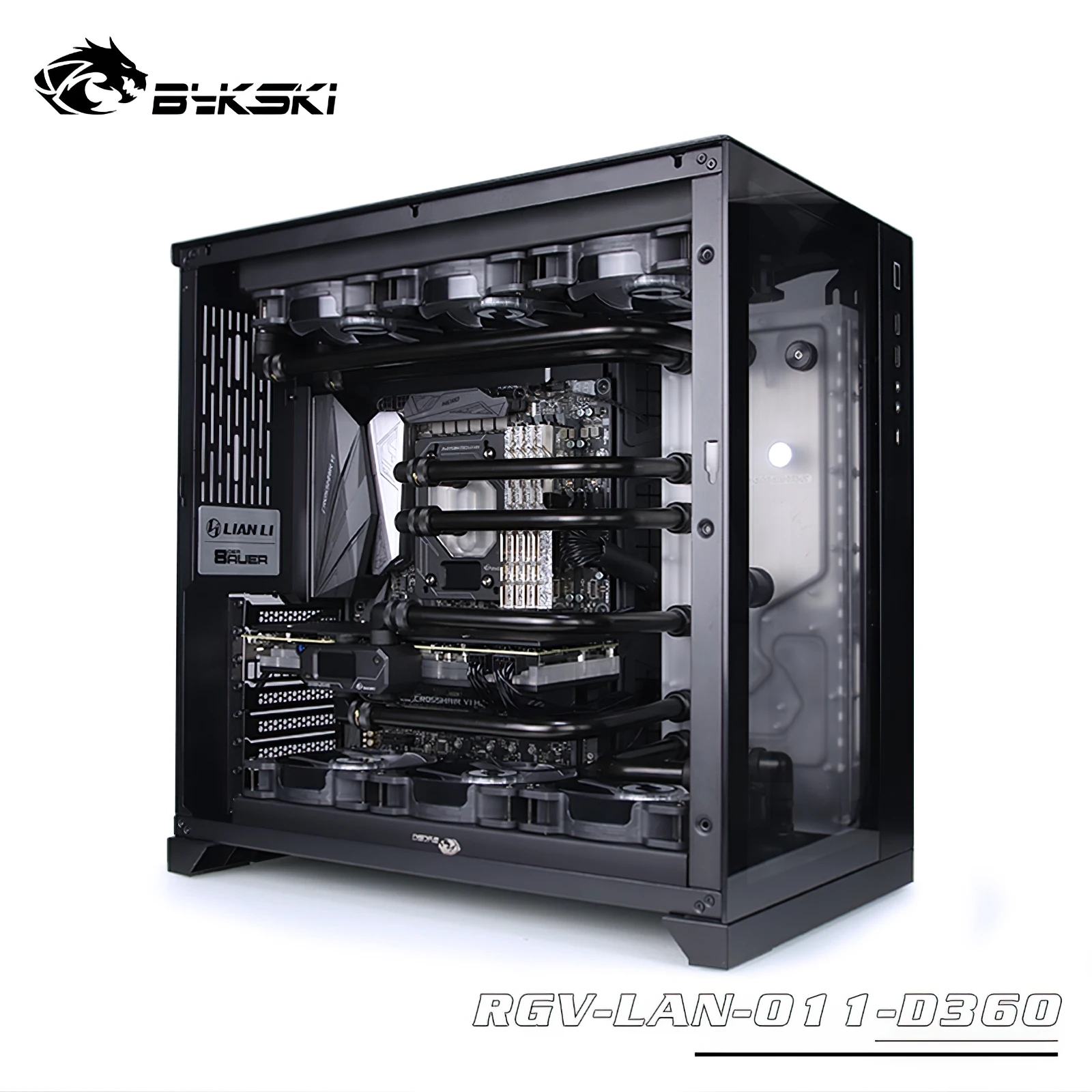 Bykski Distro Plate Water Cooling Kit Dual 360 Radiator Scheme for LianLi LANCOOL Chassis Case CPU GPU RGB RGV-LAN-O11-D360