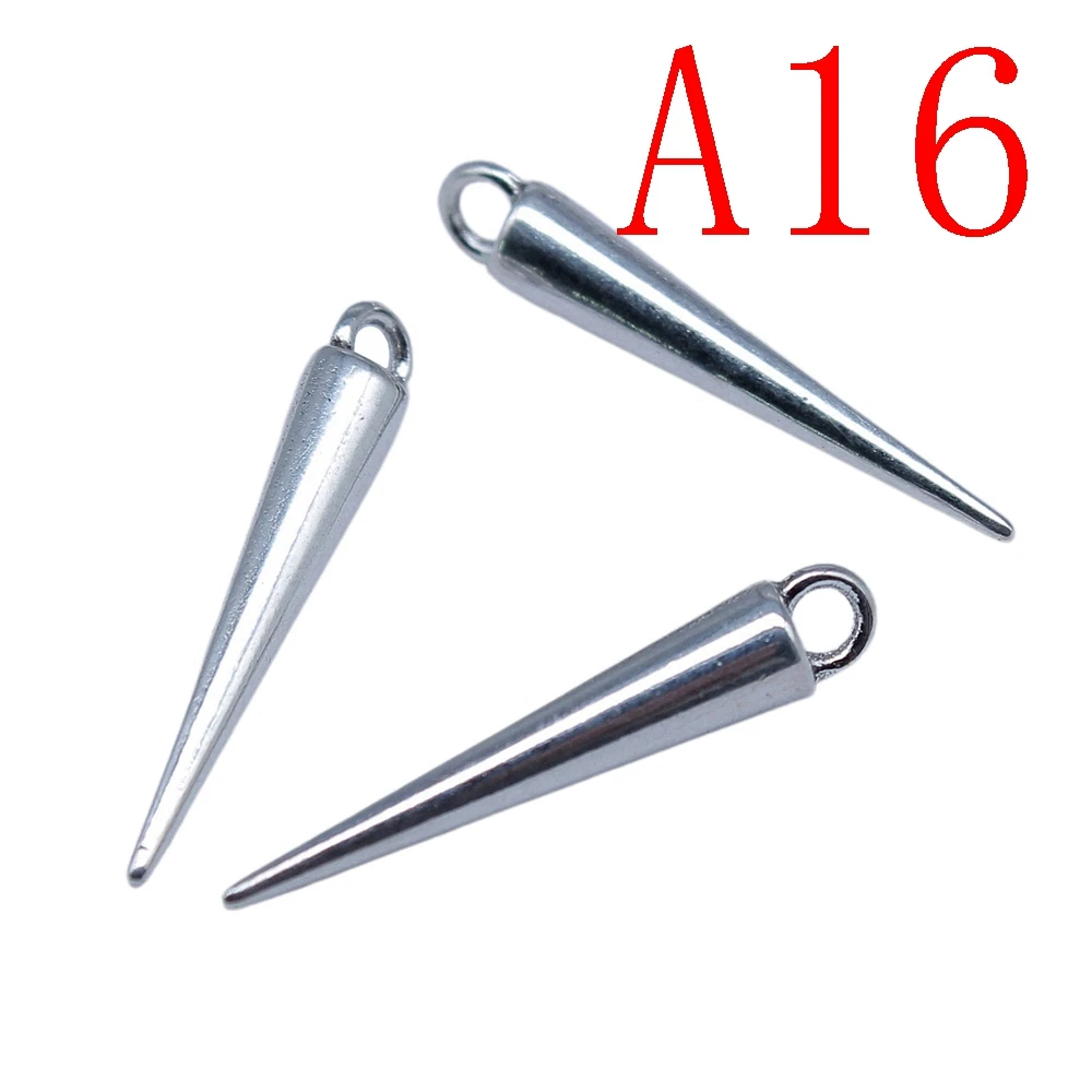 قلادة مدببة تجعيد والخرزات النهائية ، مكونات يدوية الصنع ، لوازم صنع المجوهرات ، إكسسوارات رجالية ، مصنوعة يدويًا