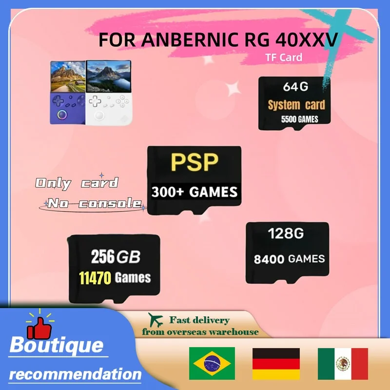 

TF Card for ANBERNIC RG40XXV Retro Handheld Game Console Linux System PSP Game video game consoles Support Output 5G WiFi