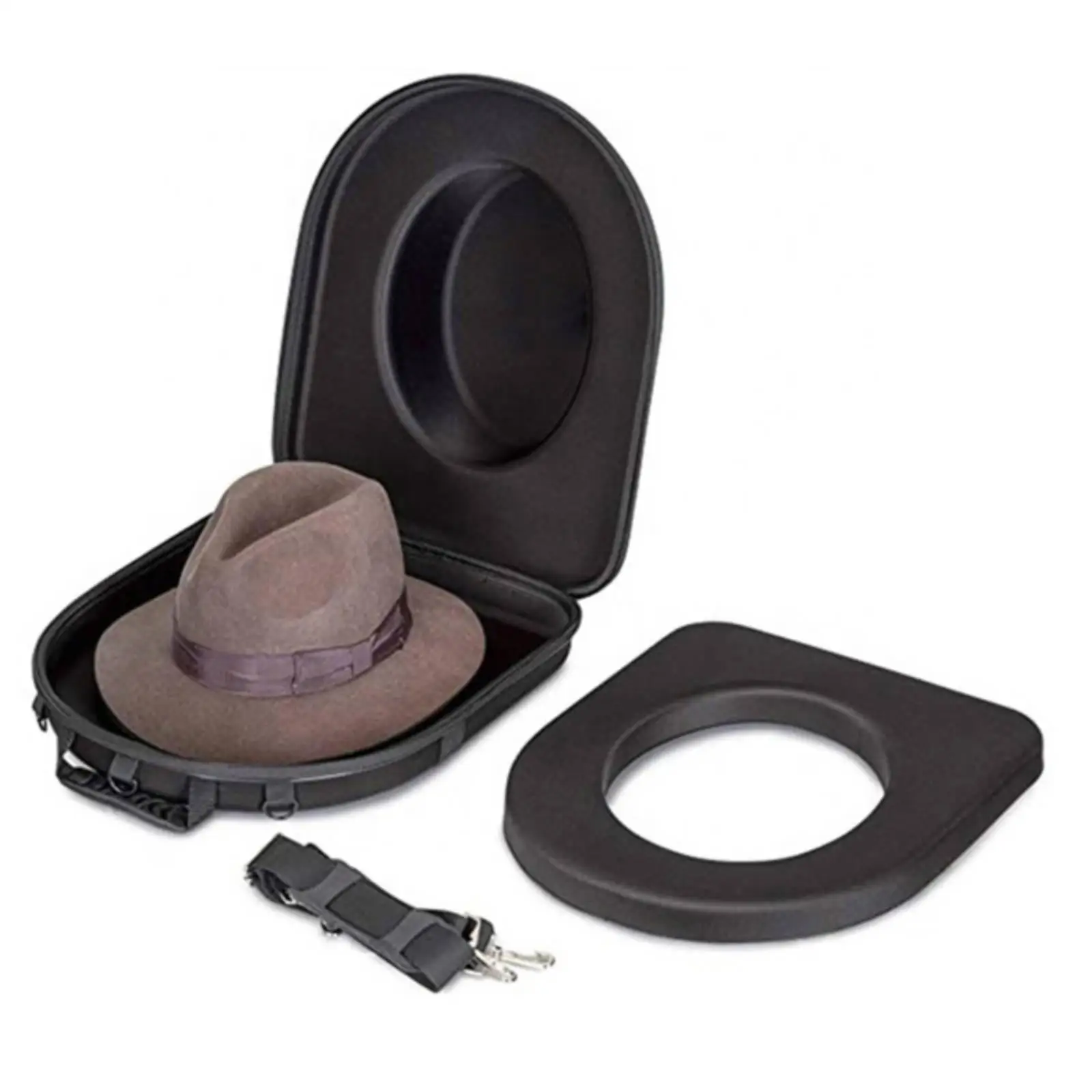 Safeguarding Hard Shell Hat Case Portable Hat Travel Case Zippered Sturdy for