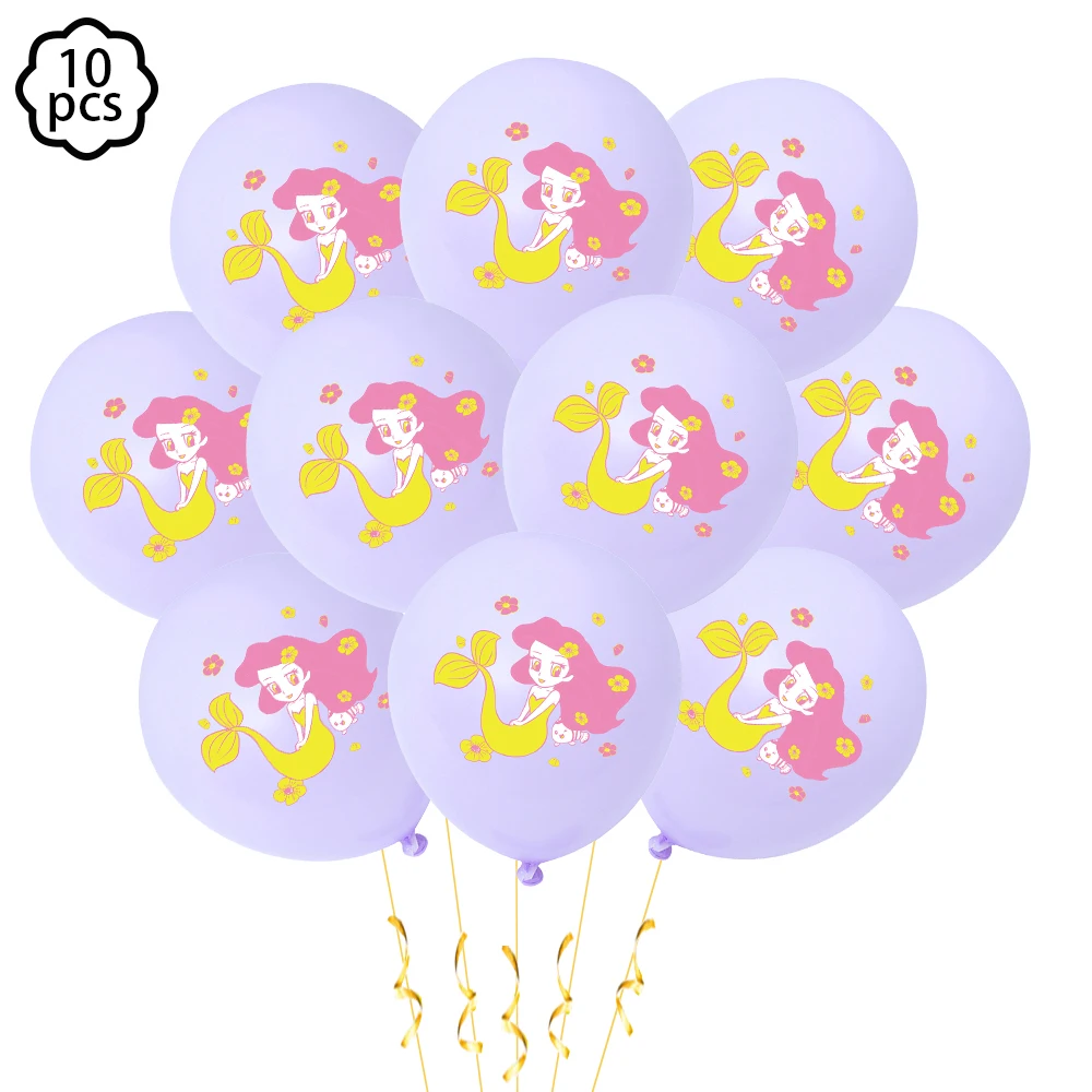 Meerjungfrauen-Partybanner-Girlande, stehender Meerjungfrauen-Ballon, Kinder-Mädchen-Geburtstagsdeko-Banner, Babyparty-Meerjungfrauen-Geburtstagsdekoration – Detail 7