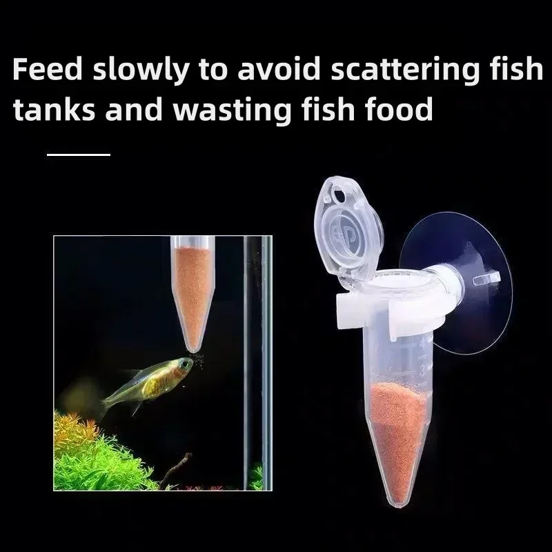 Automatic Fish Feeder Cone Shrimp Egg Worm Funnel Cup Feeding Tool Ornamental Aquarium Accessories With Suction Precision Feed