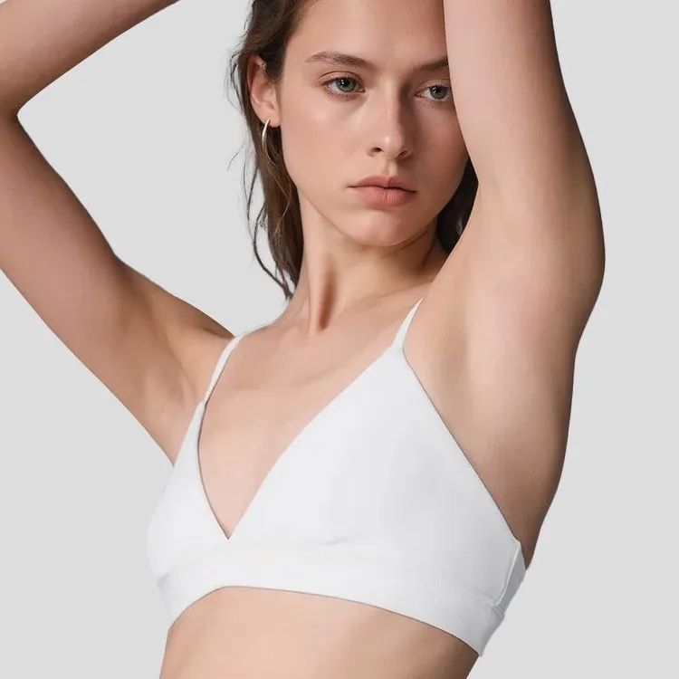 High-elasticity yoga wear sports bra women's anti-shock vest halter top bare-feel running fitness top backless sports bra