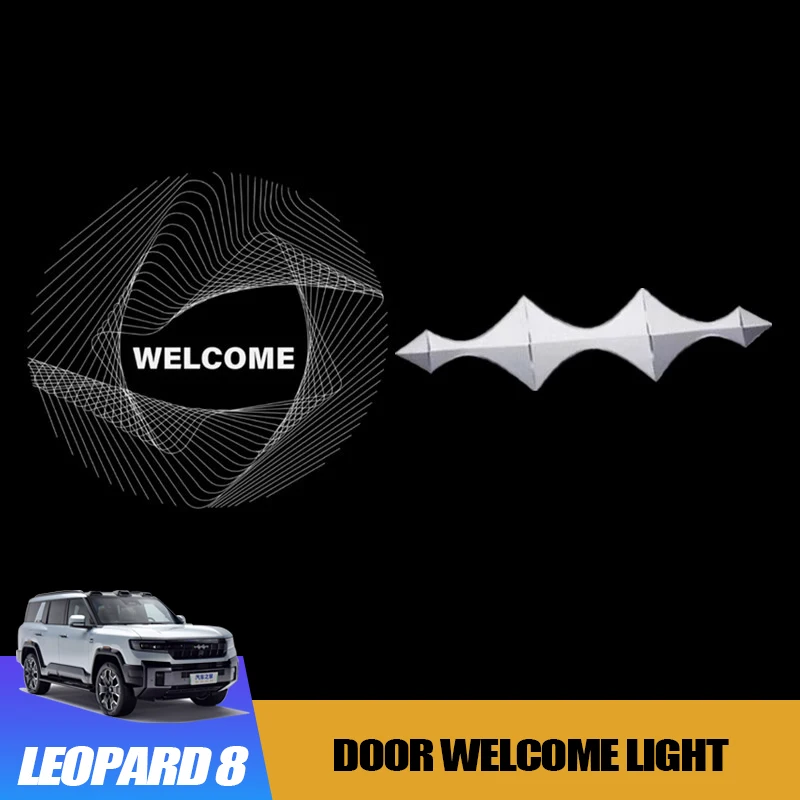 

Дверной приветственный свет для BYD Leopard 8, проекционная наземная атмосферная лампа, аксессуар для внешнего стиля