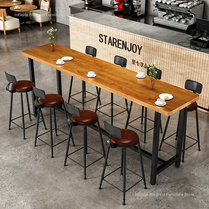 Bistro High Bar Tables Restaurant Home Coffee Alcohol Bar Table Cocktail Counter Reception Desk Furniture Muebles De Cocina FYBT