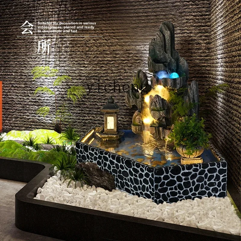 

Artificial Mountain Water Fountain Fish Pond Landscape Circulating Water Ornament Decoration