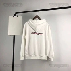 Designer Luxury Balanciagas Classic European Fashion Back Letter Printing Pullover Hoodie Mens and Womens Balencigas