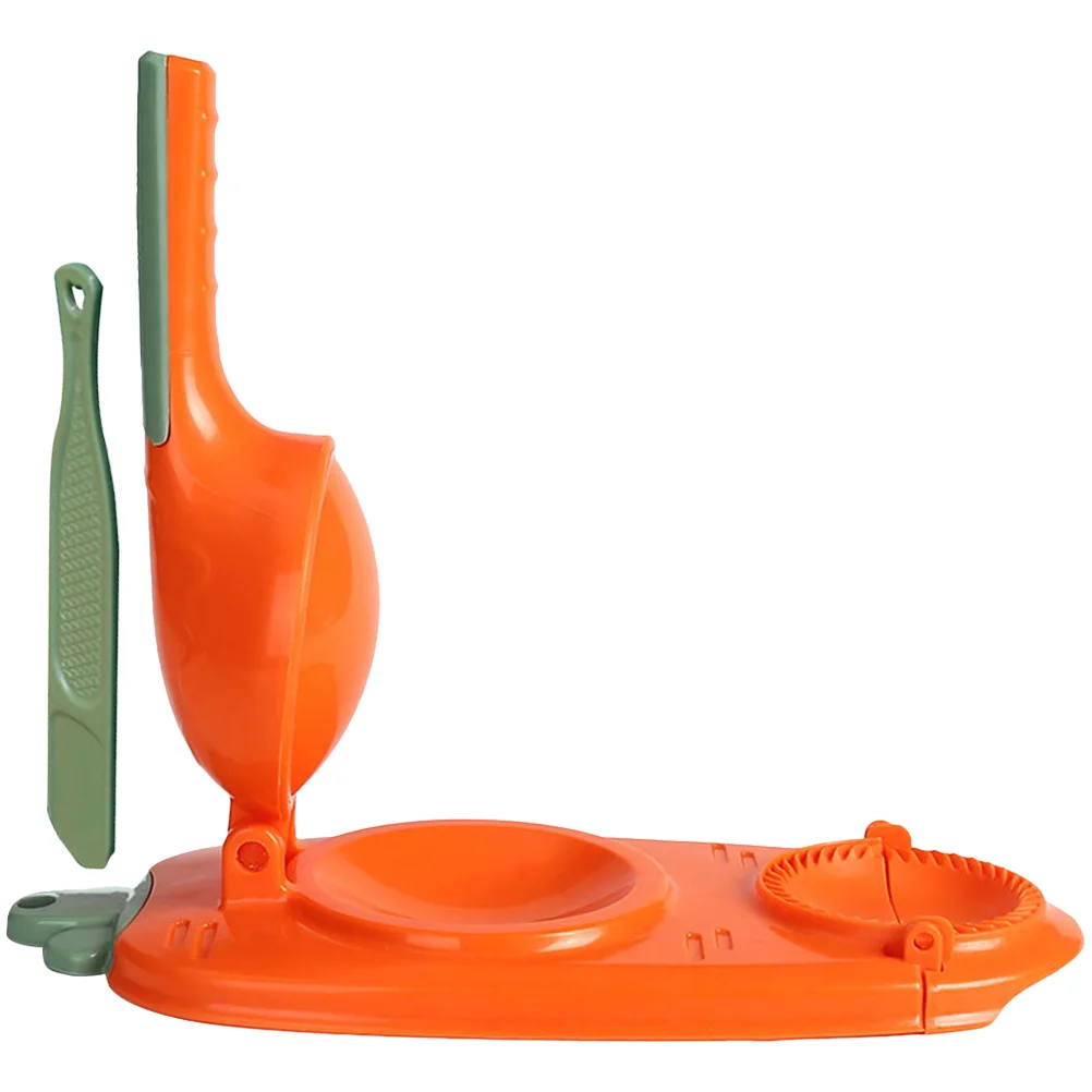 Tool Artifact for Pressing Dumpling Wrappers Portable Skin Dough Maker Machine Presser Household Orange