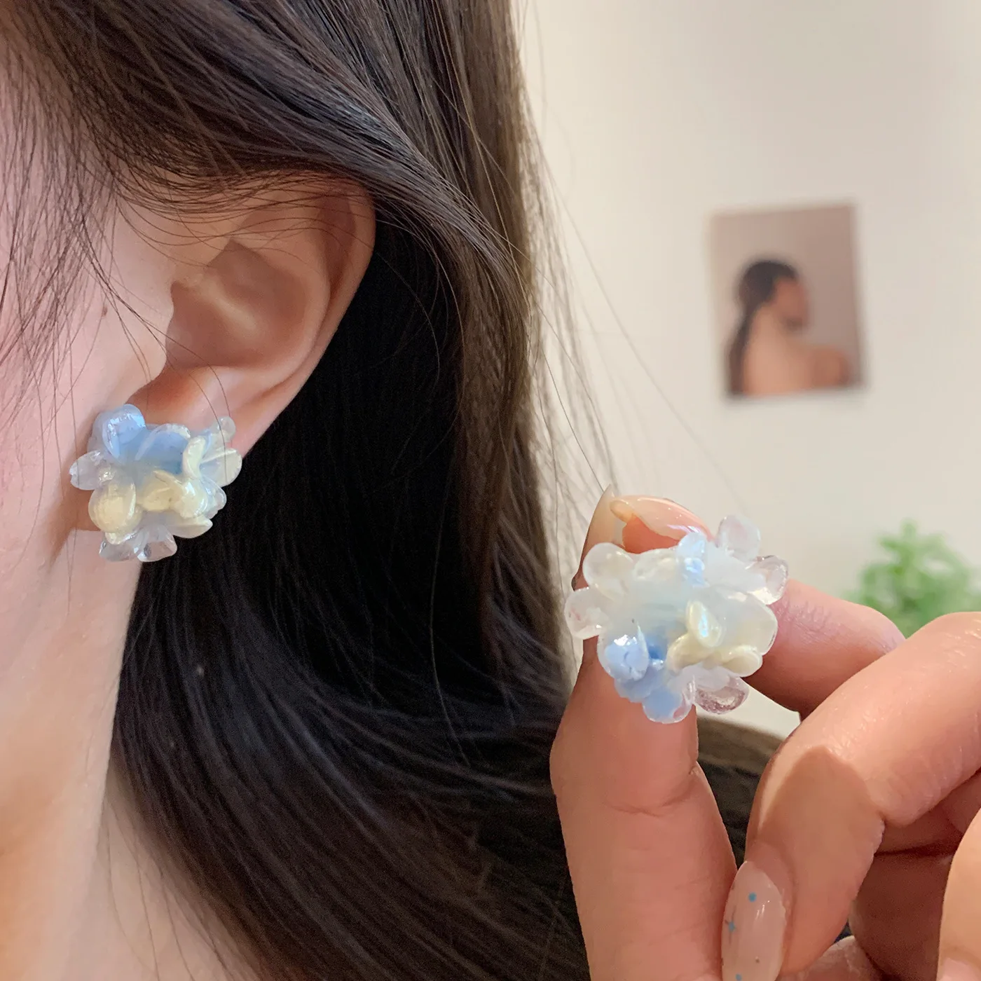 

Summer Gradient Colorful Petal Earrings For Women Sweet Girl Style Earrings Fashion Jewelry Accessories Wholesale Direct Sales