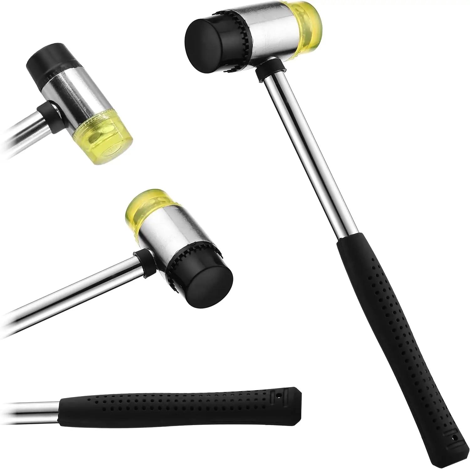 Small Rubber Mallet Hammer – Rubber Hammer with Non-Slip Grip and Dual Heads for Craft, Tile, Jewelry, and Furniture Assembly