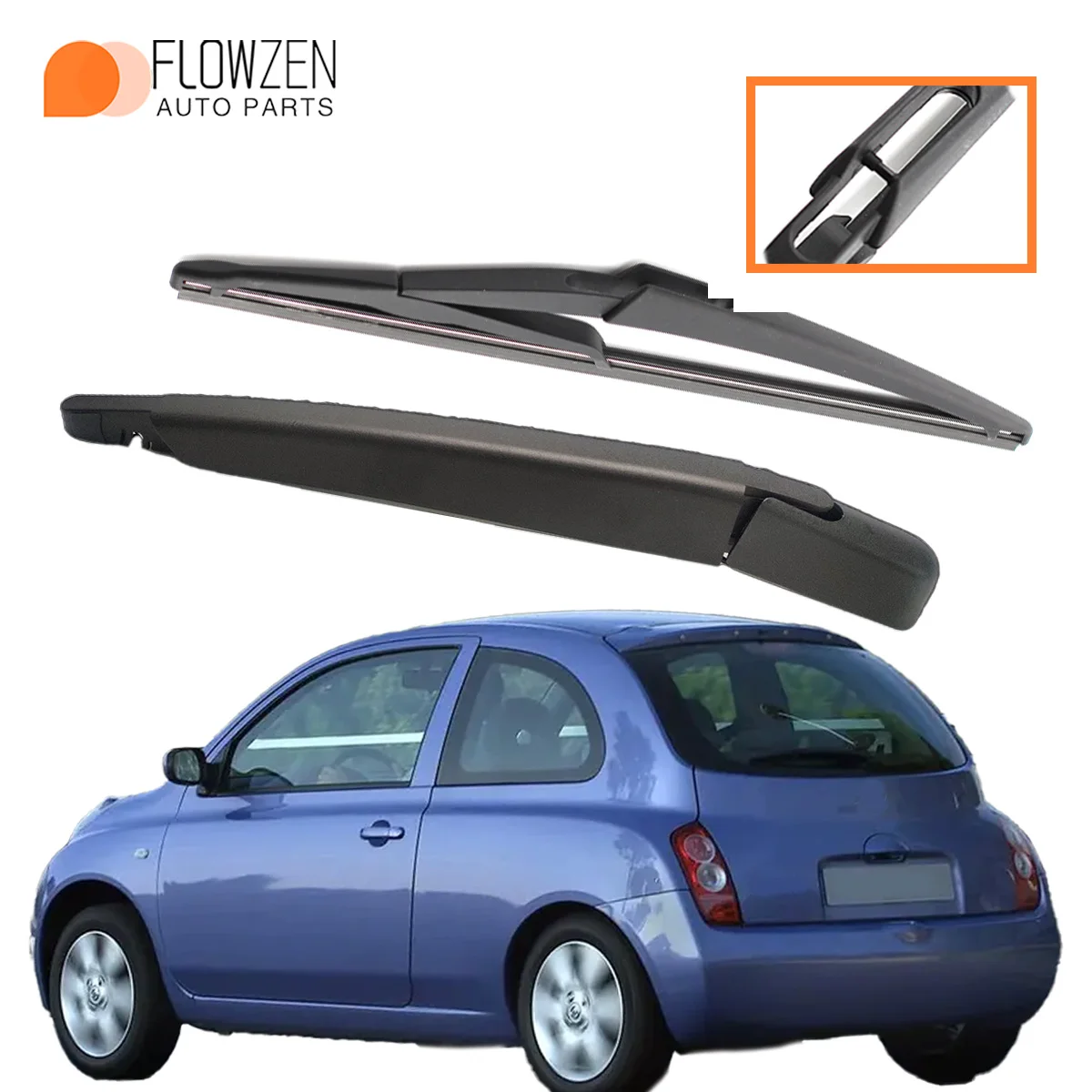 1 Stück Passend für Nissan Micra K12 Schrägheck 2003-2005 Autoteile Heckscheibenwischerblätter Scheibenwischer-Zubehörteile